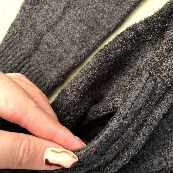 Barefoot Dreams CozyChic Lite Circle Open Cardigan Medium Charcoal Gray - Picture 9 of 10